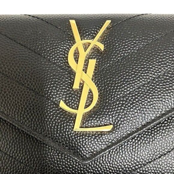 Yves Saint Laurent Small Envelope Wallet Black Branded Accessories Card - Picture 8 of 9